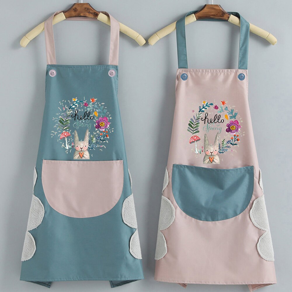 Cartoon Rabbit Kitchen Apron (Waterproof Oil-Proof)